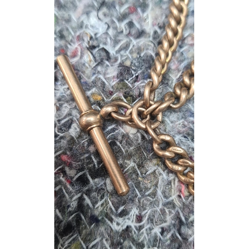 97 - Hallmarked 9ct Gold Albert Chain with Faux Lion Claw Fob set in 9ct Gold (38.7g)