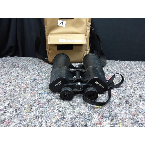 21 - Pair of Kronosn 20x60 Binoculars in a Case