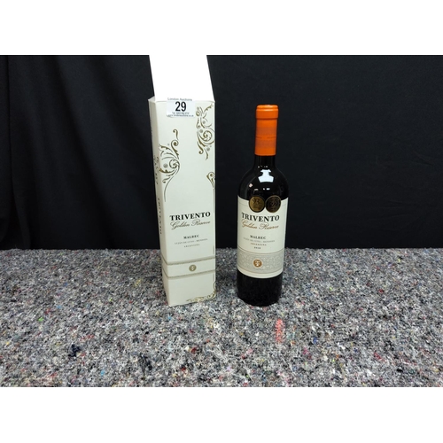 29 - Malbec 2018 
Trivento Golden Reserve 
Lujan De Cuyo - Mendoza 
75cl