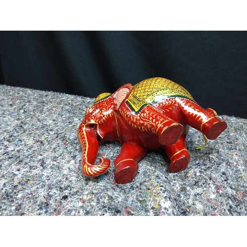 42 - Wooden Elephant Figurine