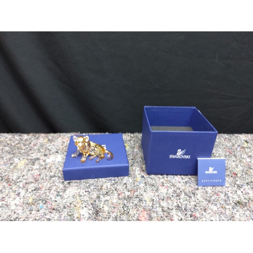 43 - Boxed Swarovski Crystal Lioness