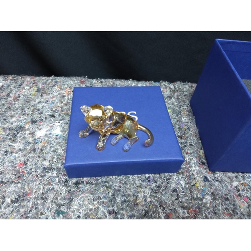 43 - Boxed Swarovski Crystal Lioness