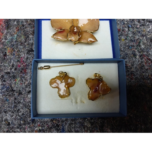 52 - Pierre Lang Butterfly Brooch/Earring Set