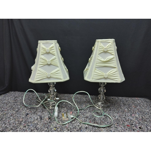 57 - Pair of Good Quality Bedside Lamps with Shades