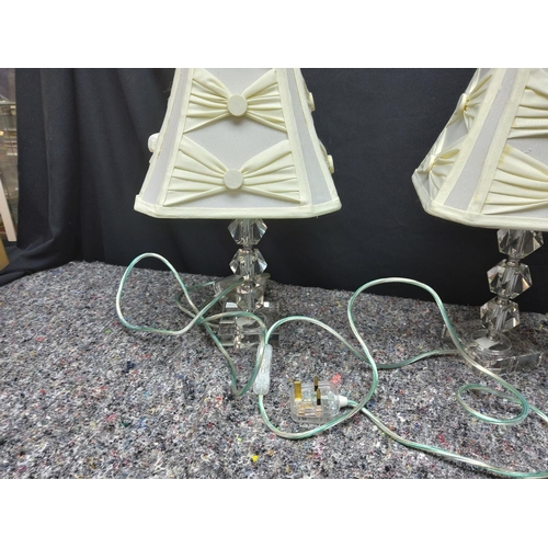 57 - Pair of Good Quality Bedside Lamps with Shades