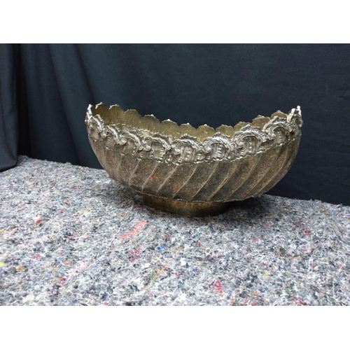 78 - Unusual Silver Plated Bowl 31cm x 20cm