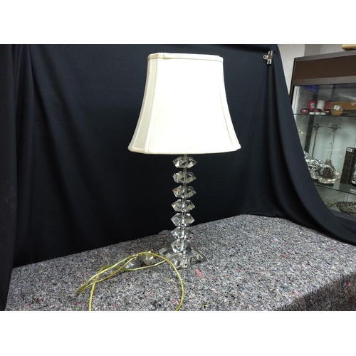 8 - Good Quality Glass Table Lamp with Shade