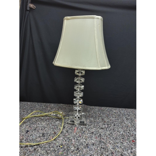 8 - Good Quality Glass Table Lamp with Shade