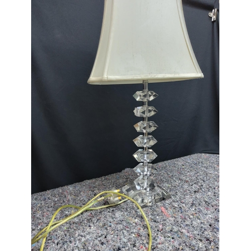 8 - Good Quality Glass Table Lamp with Shade