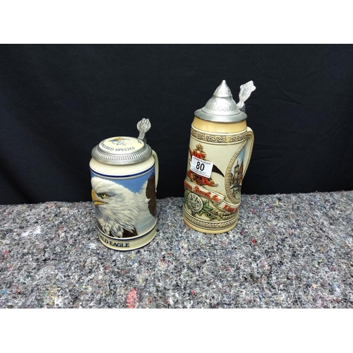 80 - 2 Anheuser-Busch Limited Edition Steins