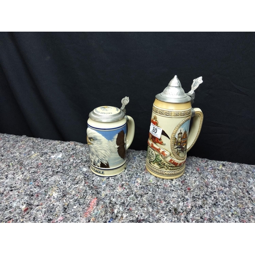 80 - 2 Anheuser-Busch Limited Edition Steins