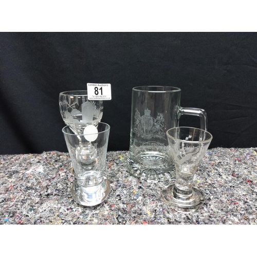 81 - Lot of Masonic Crystal Glassware