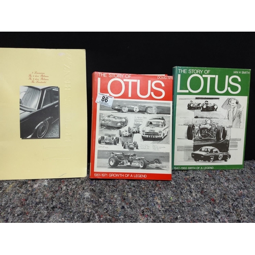 86 - The Story of Lotus 1947-1960 & 1961-1972 (Signed by Author) Doug Nye plus a Ltd Edition Mercedes 600... 