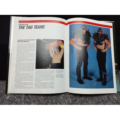 88 - Championship Wrestling-Masters of Mayhem Book plus a good Collection of 1990s Vintage Wrestling Figu... 