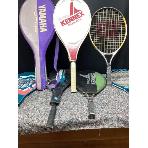 164 - Good Lot of Tennis Raquets etc