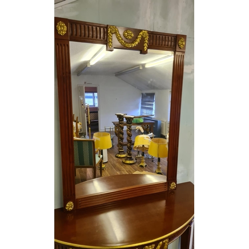 188 - French Style Half Moon Hall Stand with Matching Mirror