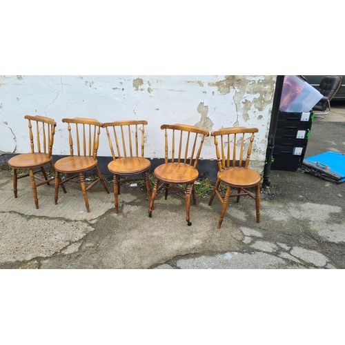 957 - Lot of Antique Kitchen Chairs