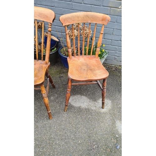 958 - Pair of Elm Kitchen Chairs