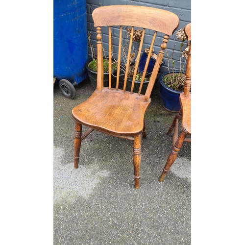 958 - Pair of Elm Kitchen Chairs