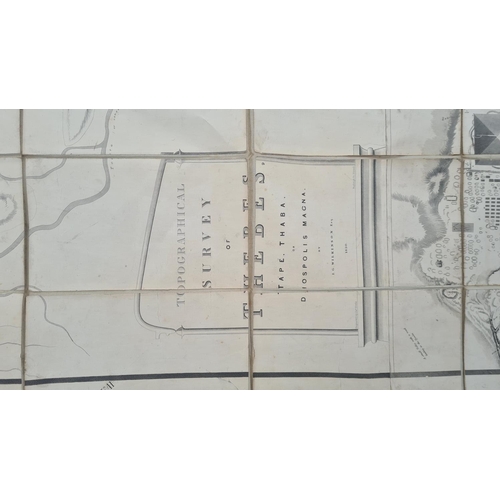 911 - Topographical Survey of Thebes, Ta´pe´, Thaba, or Diospolis Magna. Wilkinson, John Gardner. Publishe... 