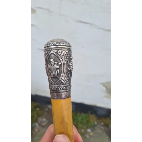 960 - Silver Handled Walking Stick