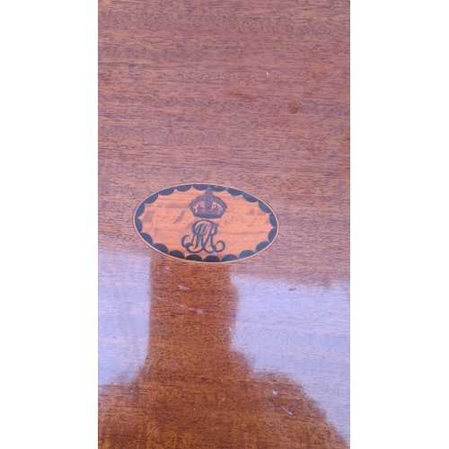 961 - Edwardian Occasional table produced by the Sandringham Workshop bearing Queen Mary's monogram