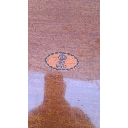 961 - Edwardian Occasional table produced by the Sandringham Workshop bearing Queen Mary's monogram