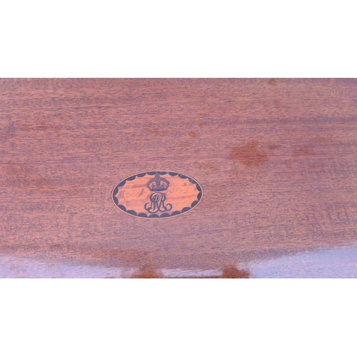 961 - Edwardian Occasional table produced by the Sandringham Workshop bearing Queen Mary's monogram