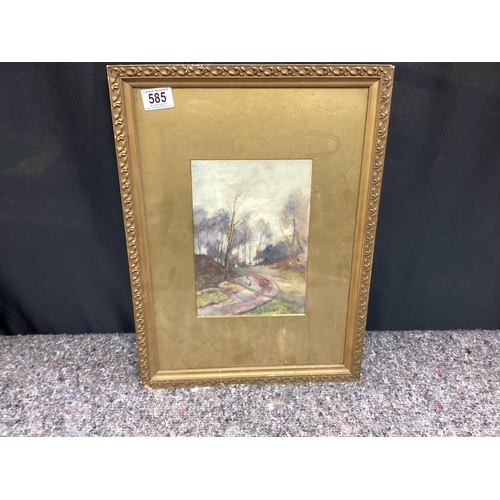 990 - James Herbert Snell (1861-1935) Framed Forest Scene Watercolor (36cm x 51cm)