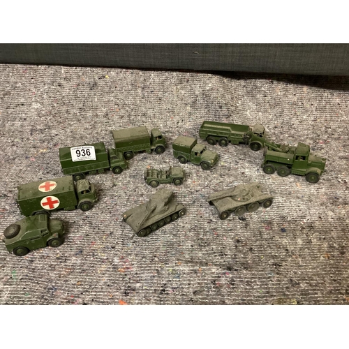 936 - Lot of Dinky Tanks etc