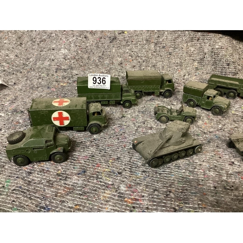 936 - Lot of Dinky Tanks etc