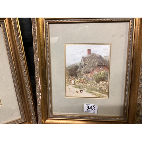 943 - Pair of Framed Early 20th Century Helen Allingham Prints