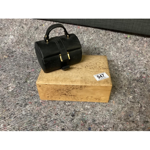 947 - Wooden Jewellery Box & 1 Other