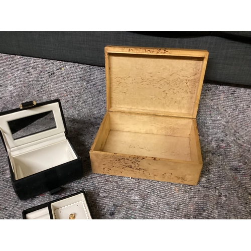 947 - Wooden Jewellery Box & 1 Other