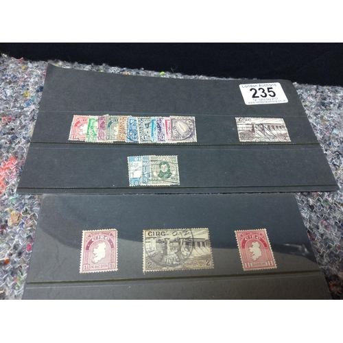 235 - 2 Sheets of Various Irish Stamps 1920s/30s