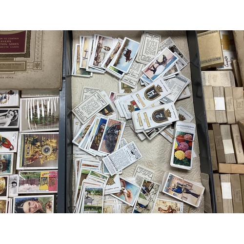 963 - A Filing Cabinet Containing a Huge Single Owner Collection of Cigarette Cards-100s of Complete Sets ... 