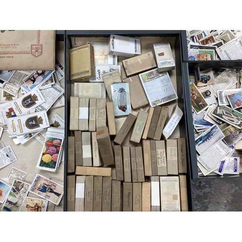 963 - A Filing Cabinet Containing a Huge Single Owner Collection of Cigarette Cards-100s of Complete Sets ... 