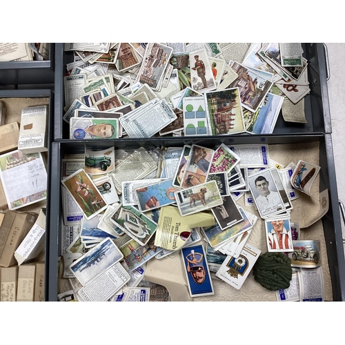 963 - A Filing Cabinet Containing a Huge Single Owner Collection of Cigarette Cards-100s of Complete Sets ... 