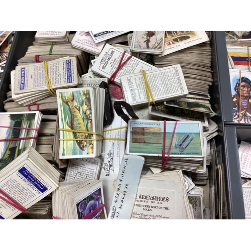 963 - A Filing Cabinet Containing a Huge Single Owner Collection of Cigarette Cards-100s of Complete Sets ... 