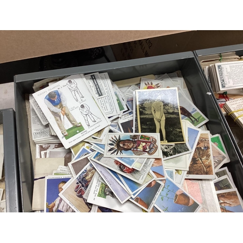 963 - A Filing Cabinet Containing a Huge Single Owner Collection of Cigarette Cards-100s of Complete Sets ... 