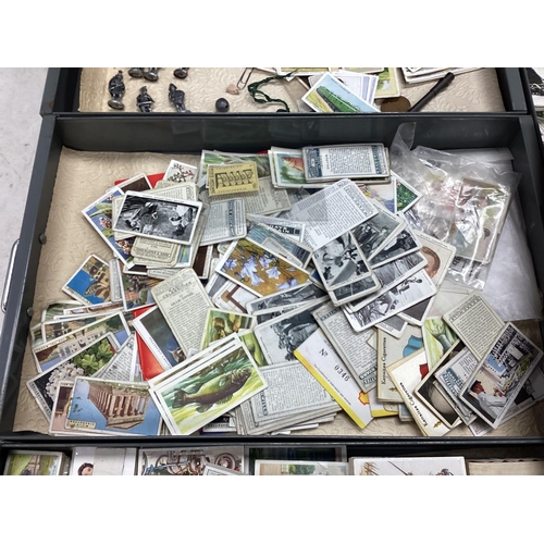 963 - A Filing Cabinet Containing a Huge Single Owner Collection of Cigarette Cards-100s of Complete Sets ... 