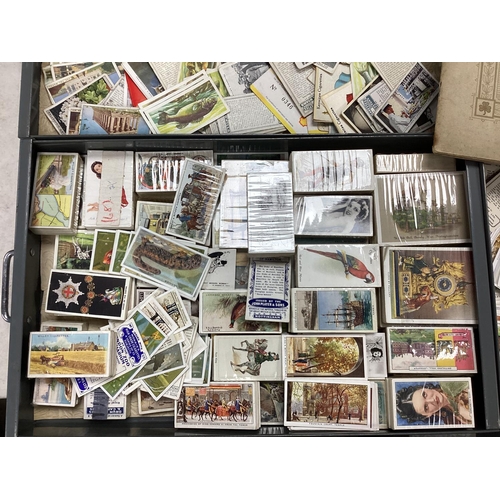 963 - A Filing Cabinet Containing a Huge Single Owner Collection of Cigarette Cards-100s of Complete Sets ... 