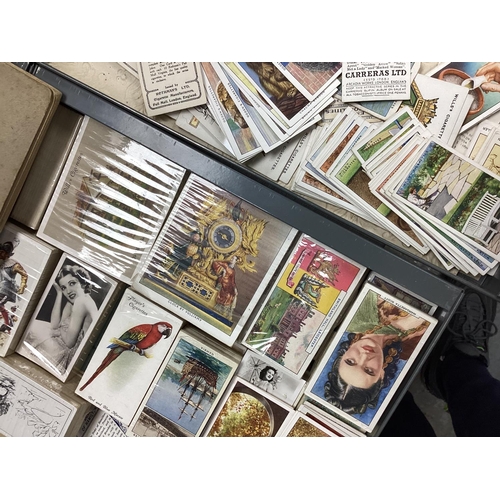 963 - A Filing Cabinet Containing a Huge Single Owner Collection of Cigarette Cards-100s of Complete Sets ... 