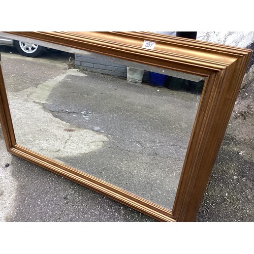 207 - Good Quality Contemporary Beveled Mirror 79cm x 110cm