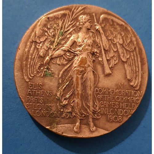 49 - London 1908 Olympics Participation Medal in Bronze