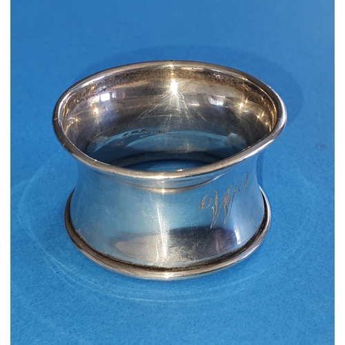 18A - Vintage Sterling Silver Napkin Ring