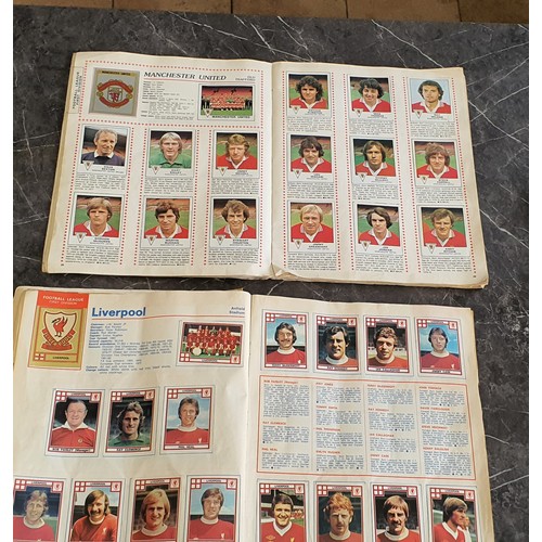 55 - 2x Vintage Football Sticker Albums - 1978 and 1980 - Panini - Both appear 100% complete