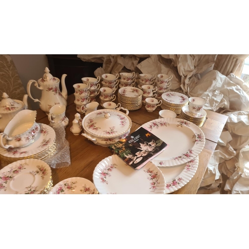 21A - Huge 150 Piece Royal Albert Lavender Rose Dinner Service