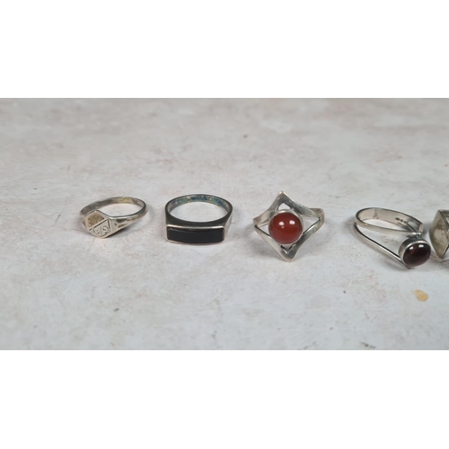 93 - Lot of 6 Various Hallmarked Silver Rings