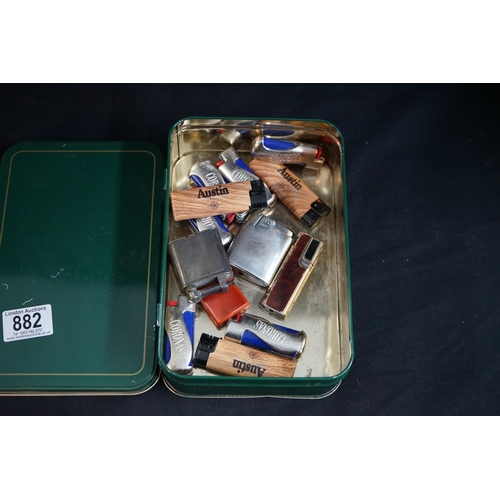 882 - Tin of Vintage Lighters